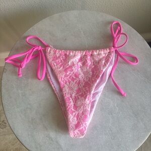 SHEIN Pink Lace Bikini Bottom